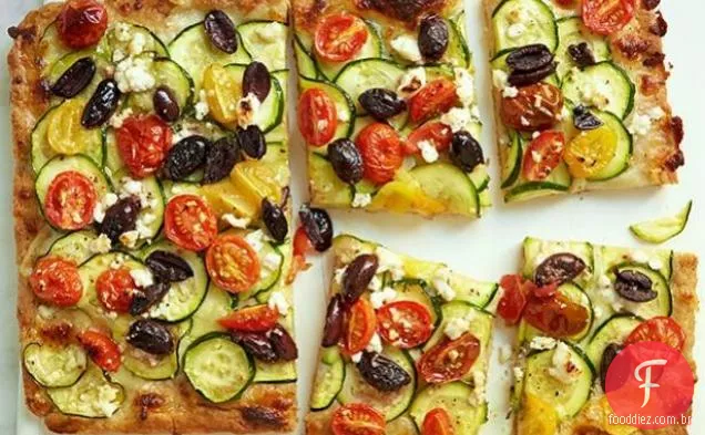 Tomate cereja de trigo integral e abobrinha Pan Pizza