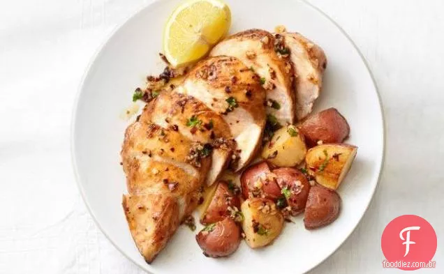 Frango com alho e batatas