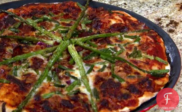 Bacon e espargos Pizza