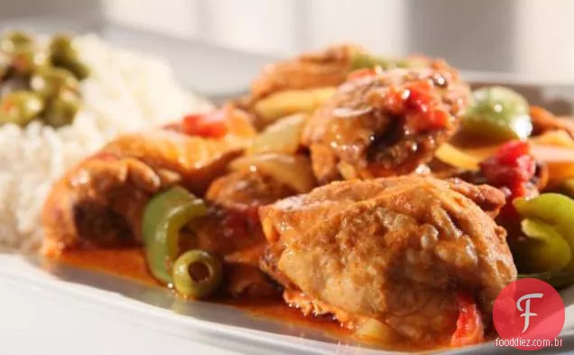 Frango espanhol com arroz de limão picante