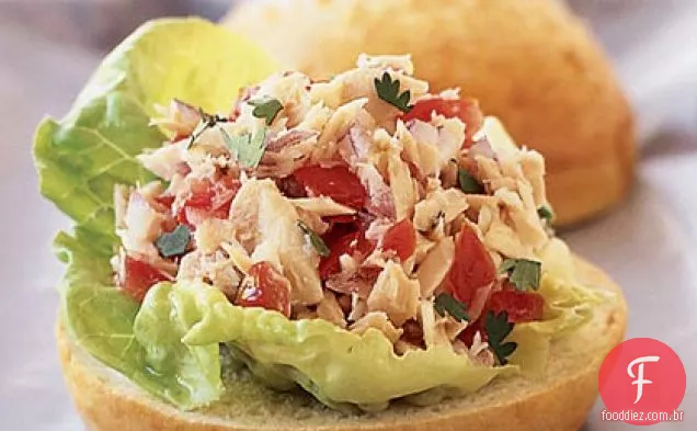 Tortas de atum com Pico de Gallo