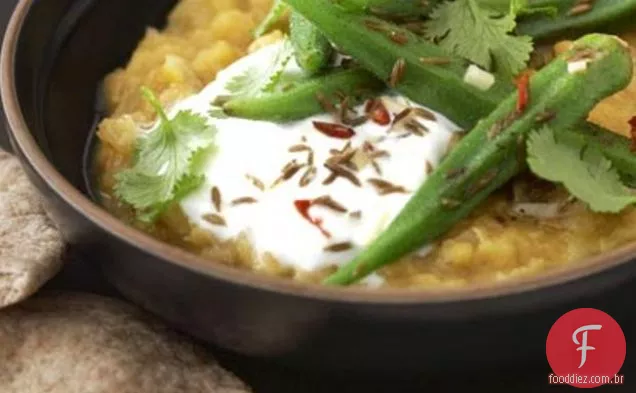 Lentilha E Curry De Quiabo