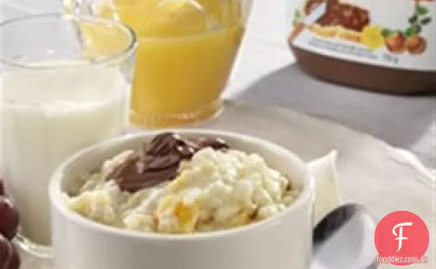 Pudim de arroz NUTELLA ® Café da manhã