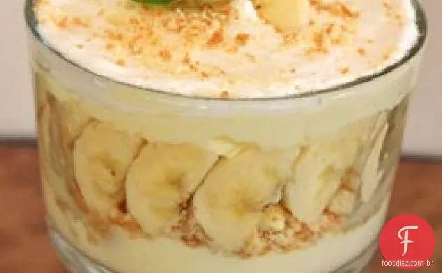 Nenhuma Base Do Pudim Da Banana Do Cozinheiro