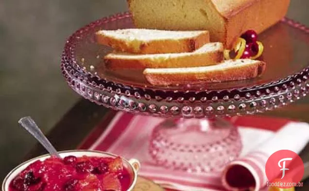 Gengibre libra Bolo Com Vidro Cranberry Ambrosia