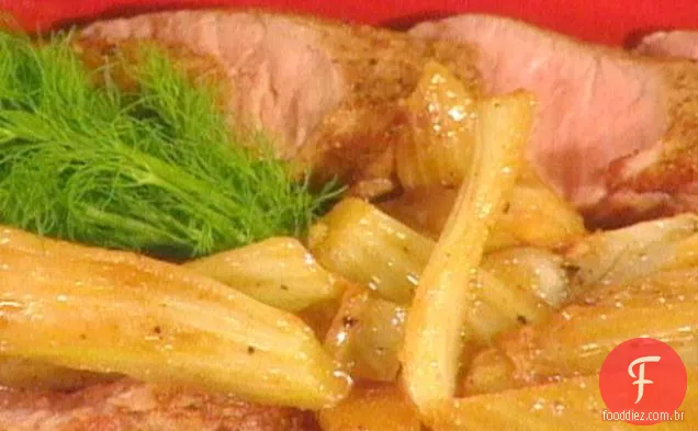 Lombo de porco com limão e erva-doce