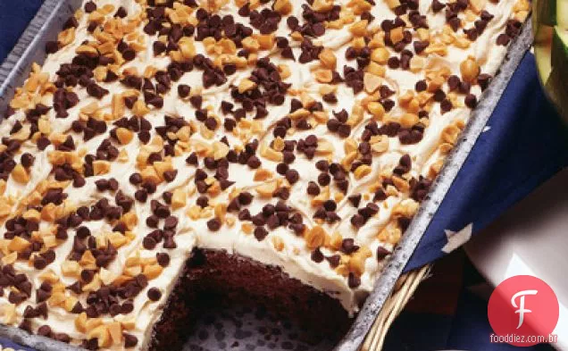 Bolo De Amendoim De Chocolate Delicioso
