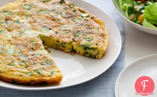 Aspargos e queijo Jack Frittata