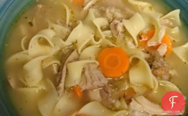Sopa De Carcaça De Peru Dia Após Dia De Ação De Graças