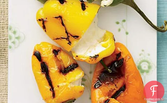Pimentos Grelhados Recheados Com Queijo