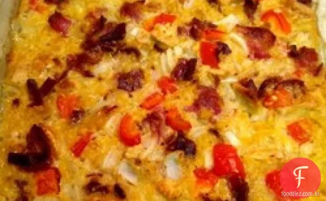Caçarola de milho e Bacon recortada