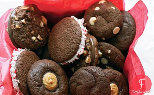 Chocolate Manteiga De Amendoim Thumbprint Cookies