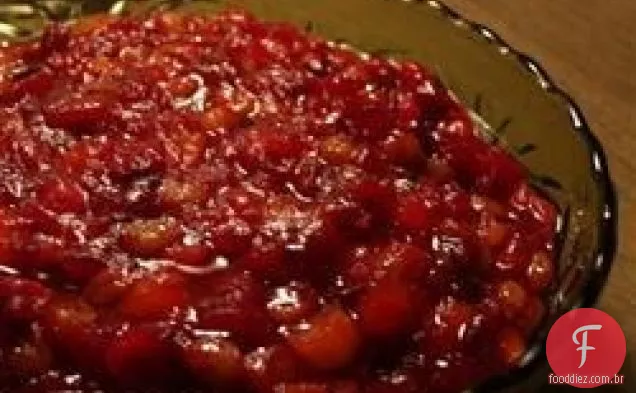 Molho de Cranberry com damascos, passas e laranja