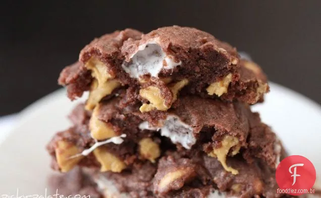 Chocolate, Manteiga De Amendoim E Bolachas De Pudim De Marshmallow