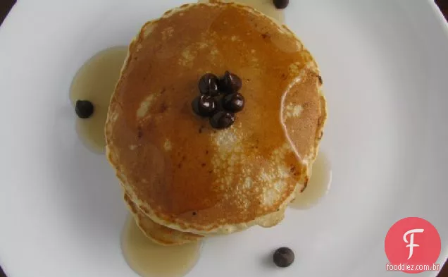 Panquecas De Manteiga De Amendoim Com Chocolate De Trigo Integral