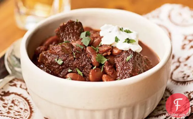 Ancho, carne, e Chili do feijão de rim