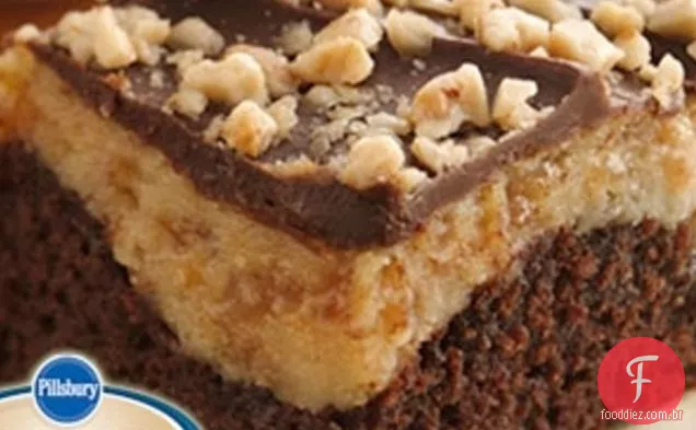 Manteiga de amendoim-Toffee Cheesecake Brownies