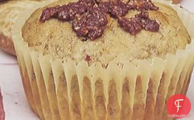 Muffins Da Banana Da Microplaqueta Da Manteiga De Amendoim
