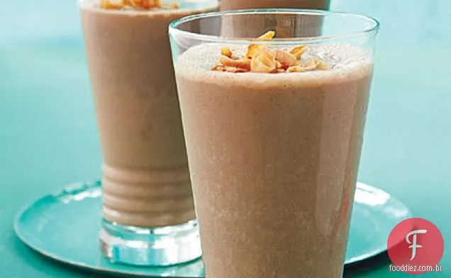 Amêndoa, Chocolate e batido de coco torrado