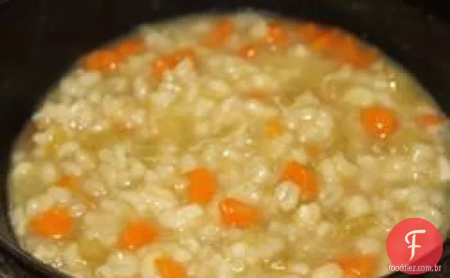 Sopa de cevada sem carne