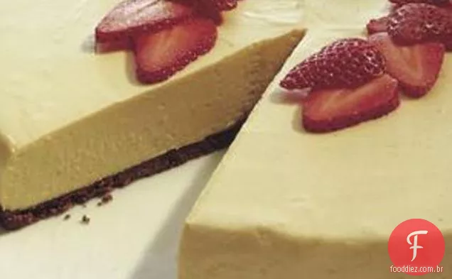 Cheesecake fácil de manteiga de amendoim sem assar