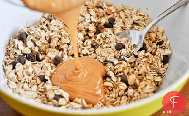 Barras De Granola De Manteiga De Amendoim