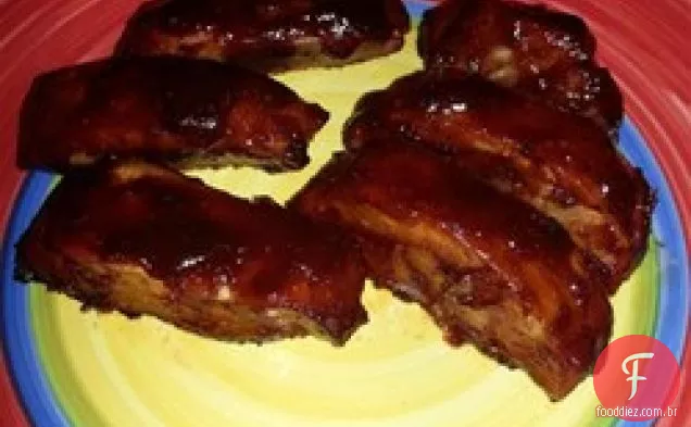 Costelas do BBQ do rabanete da maçã