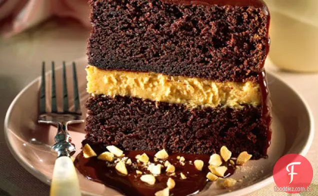 Bolo De Mousse De Manteiga De Amendoim Com Chocolate