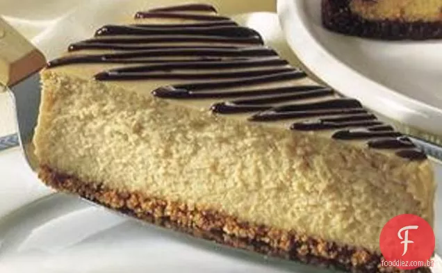 Cheesecake De Manteiga De Amendoim Regada Com Chocolate