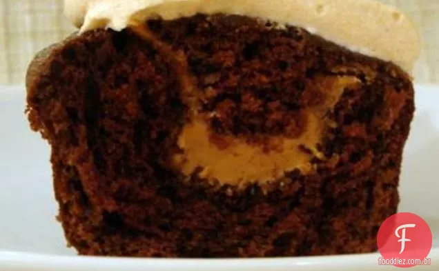Chocolate Manteiga De Amendoim Cupcakes