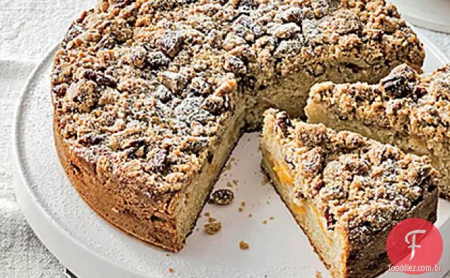 Bolo De Pêssego Streusel