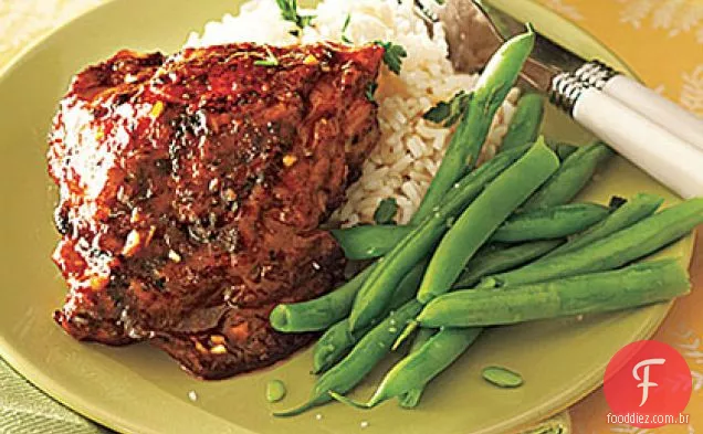 Coxas De Frango Com Damasco E Gengibre