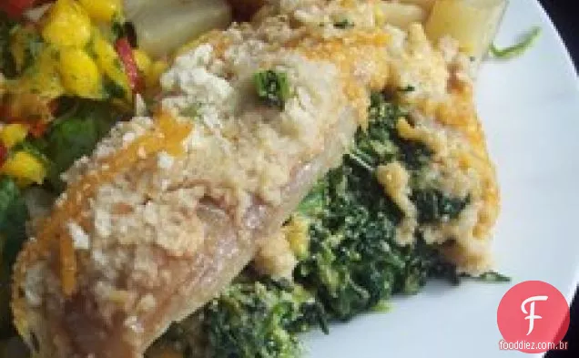 Espinafre e peixe da tia Carol assar