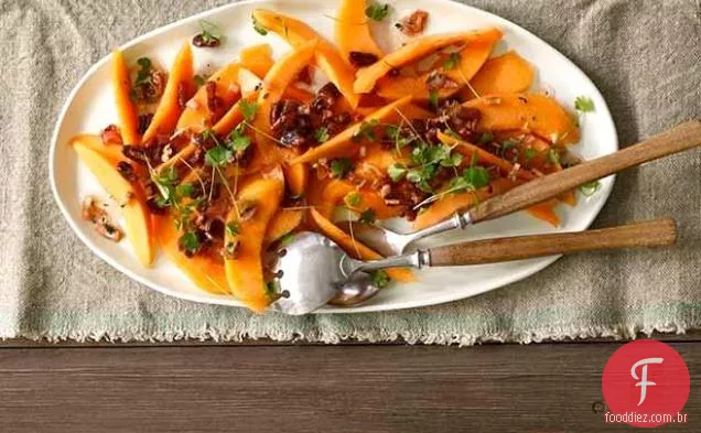 Salada De Melão Com Vinagrete Bourbon-Maple