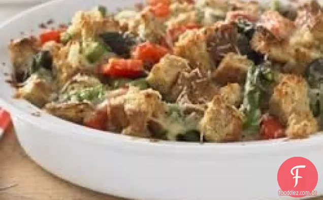 Espargos integrais e estratos de pimenta vermelha