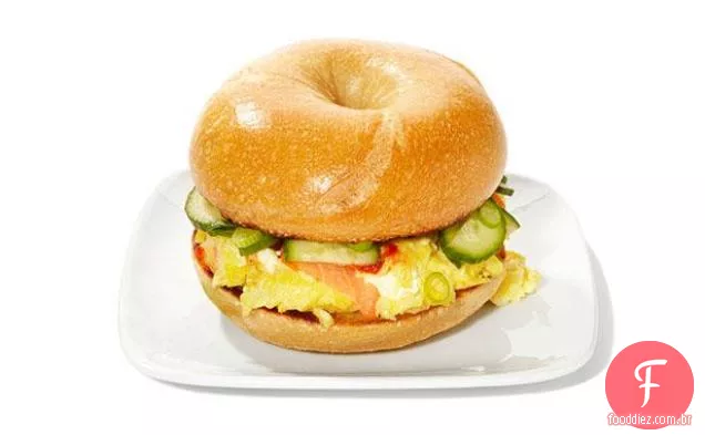 Bagelwiches De Salmão Defumado Picante