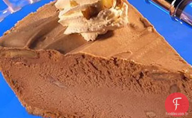 Torta Congelada Da Noz-Pecã Da Manteiga De Amendoim Do Chocolate