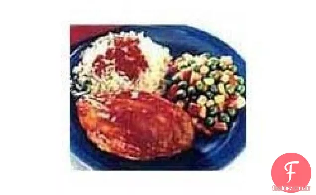Frango com frigideira doce e deliciosa