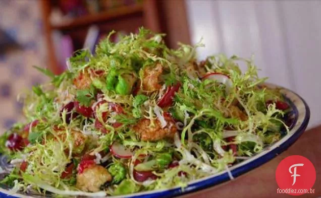 Salada De Broto De Bruxelas Frita
