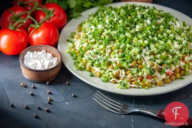 Salada De Feijão Verde Com Queijo Feta