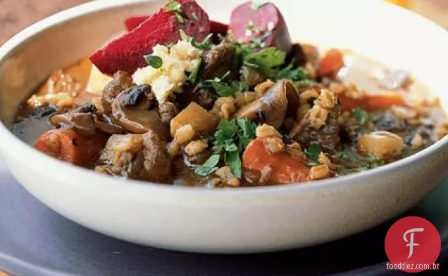 Carne, Cerveja e ensopado de cevada