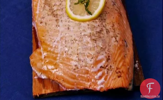 Cedar Plank Rum Salmon