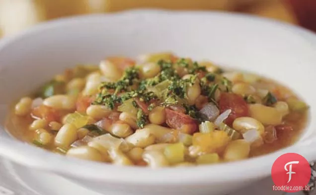 Sopa De Feijão Branco Com Gremolata