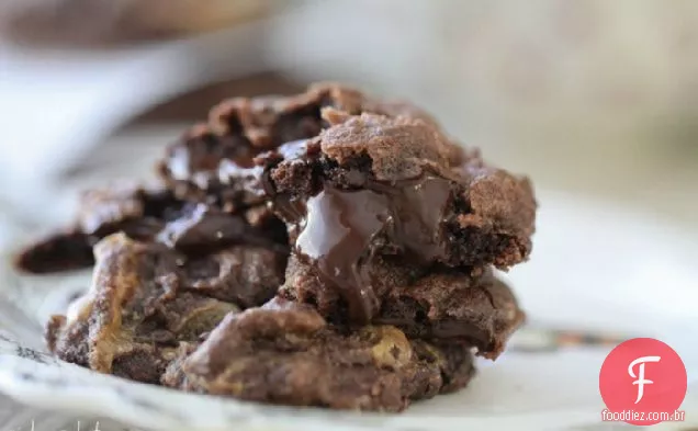 Chocolate Pedaço De Manteiga De Amendoim Redemoinho Fudgy Cookies