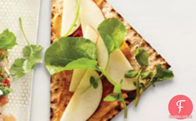 Maçã, Manteiga De Amendoim E Pasta De Pimenta Em Lavash