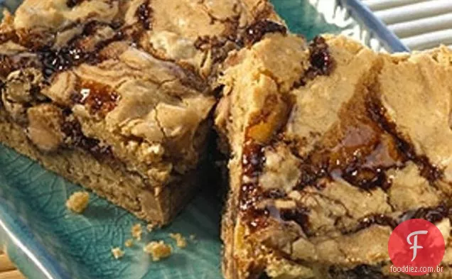 Dupla Manteiga De Amendoim Paisley Brownies