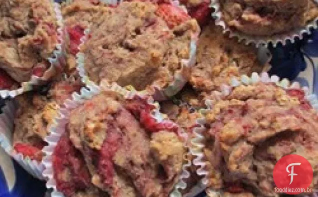 Muffins De Ruibarbo De Morango