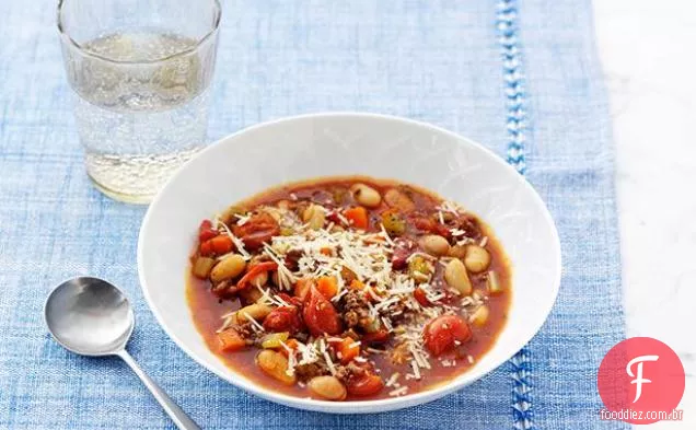 Carne bovina e Cannellini Bean Minestrone