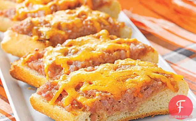Torradas de presunto e Cheddar