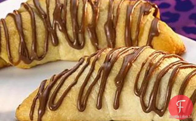Manteiga De Amendoim E Leite Chocolate Chip Crescentes